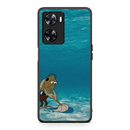 Oppo A57s / A77s / A77 Clean The Ocean Θήκη από τη Smartfits με σχέδιο στο πίσω μέρος και μαύρο περίβλημα | Smartphone case with colorful back and black bezels by Smartfits