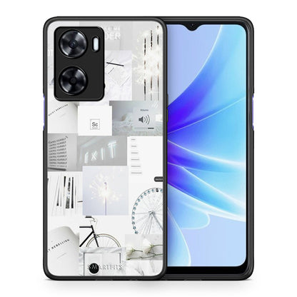 Θήκη Αγίου Βαλεντίνου Oppo A57s / A77s / A77 Collage Make Me Wonder από τη Smartfits με σχέδιο στο πίσω μέρος και μαύρο περίβλημα | Oppo A57s / A77s / A77 Collage Make Me Wonder case with colorful back and black bezels