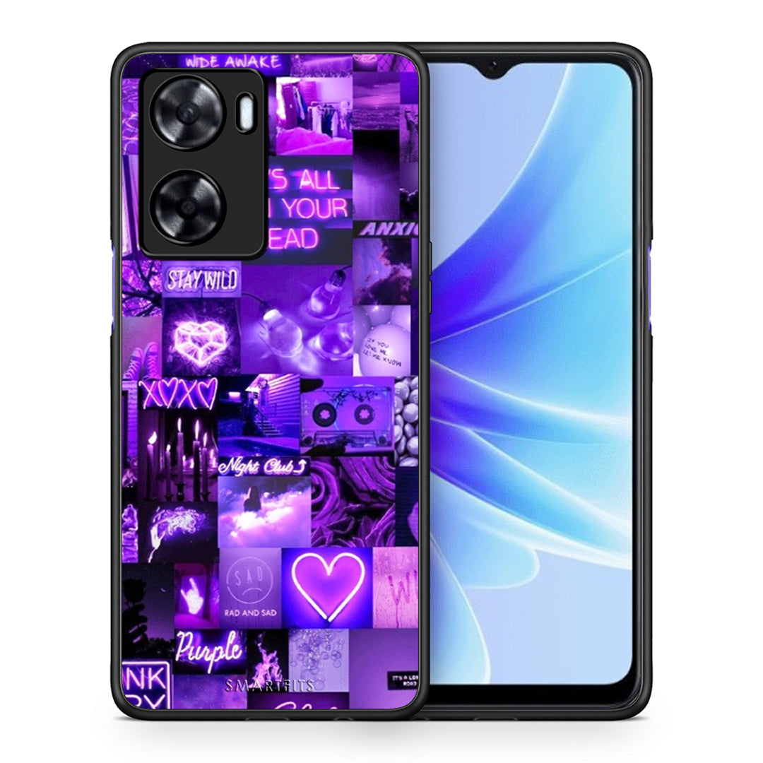 Θήκη Αγίου Βαλεντίνου Oppo A57s / A77s / A77 Collage Stay Wild από τη Smartfits με σχέδιο στο πίσω μέρος και μαύρο περίβλημα | Oppo A57s / A77s / A77 Collage Stay Wild case with colorful back and black bezels