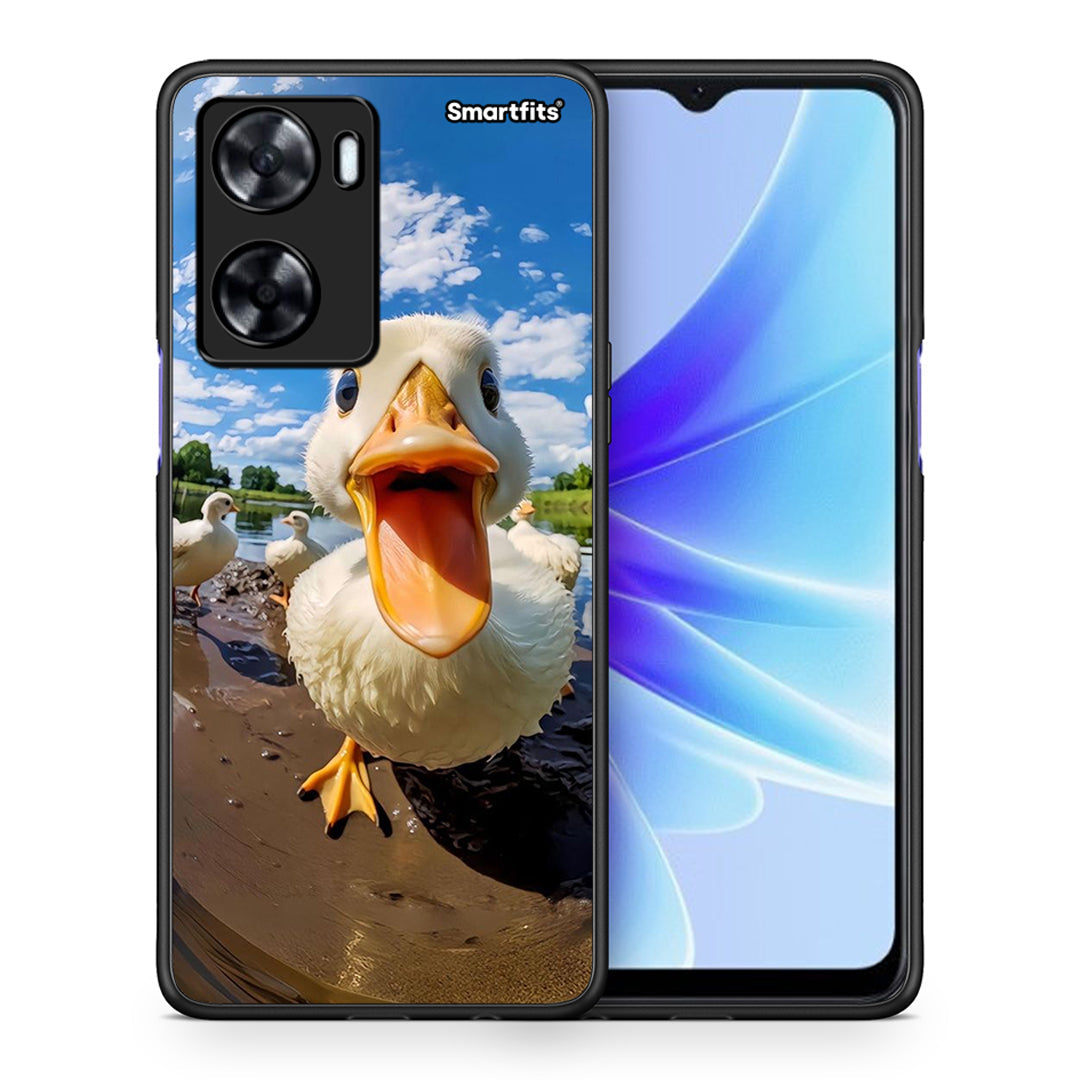 Θήκη Oppo A57s / A77s / A58 / OnePlus Nord N20 SE Duck Face από τη Smartfits με σχέδιο στο πίσω μέρος και μαύρο περίβλημα | Oppo A57s / A77s / A58 / OnePlus Nord N20 SE Duck Face case with colorful back and black bezels