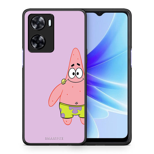 Θήκη Oppo A57s / A77s / A58 / OnePlus Nord N20 SE Friends Patrick από τη Smartfits με σχέδιο στο πίσω μέρος και μαύρο περίβλημα | Oppo A57s / A77s / A58 / OnePlus Nord N20 SE Friends Patrick case with colorful back and black bezels