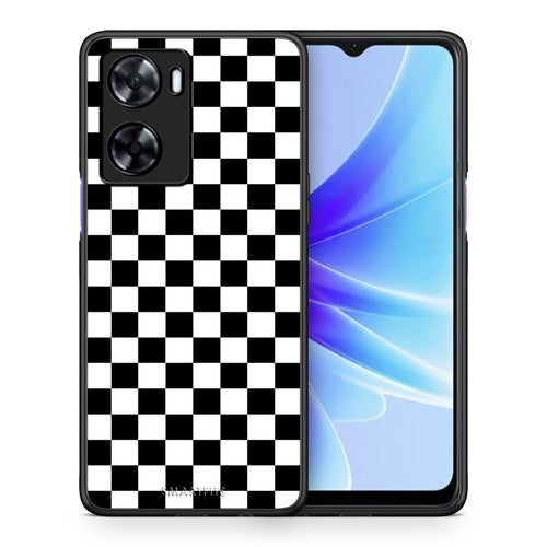 Θήκη Oppo A57s / A77s / A77 Squares Geometric από τη Smartfits με σχέδιο στο πίσω μέρος και μαύρο περίβλημα | Oppo A57s / A77s / A77 Squares Geometric case with colorful back and black bezels