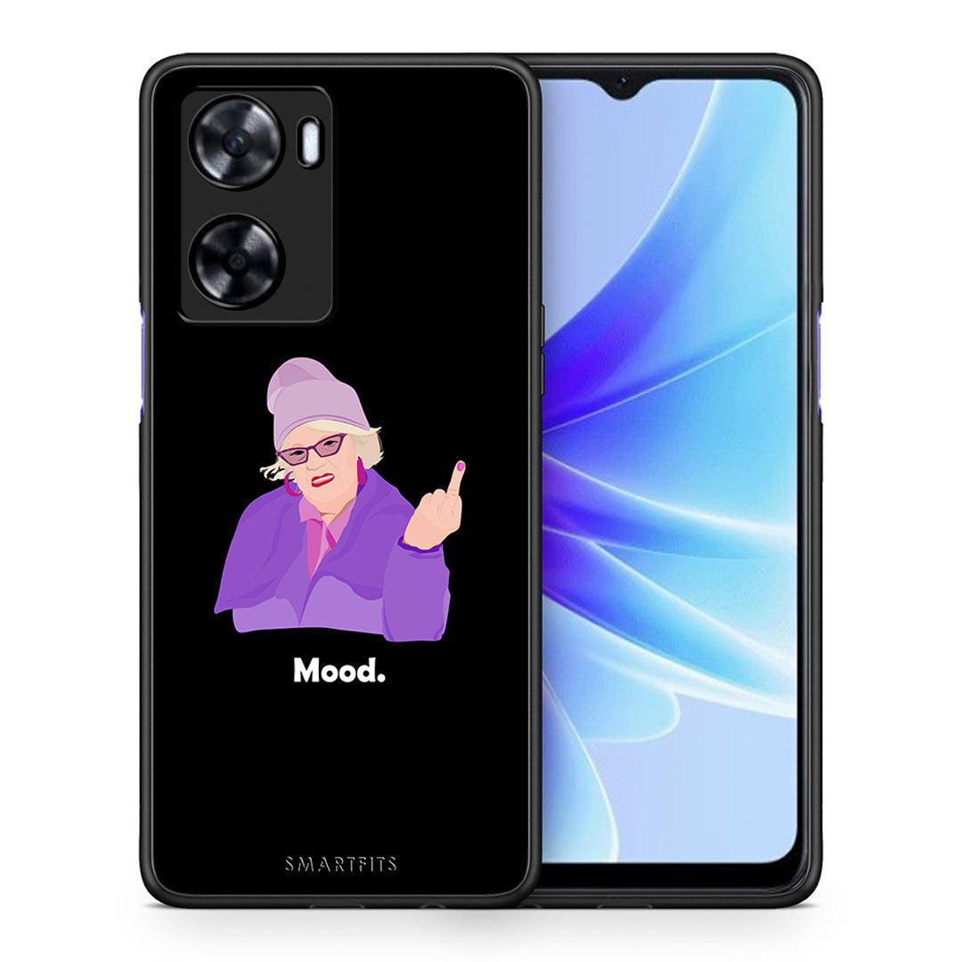 Θήκη Oppo A57s / A77s / A77 Grandma Mood Black από τη Smartfits με σχέδιο στο πίσω μέρος και μαύρο περίβλημα | Oppo A57s / A77s / A77 Grandma Mood Black case with colorful back and black bezels