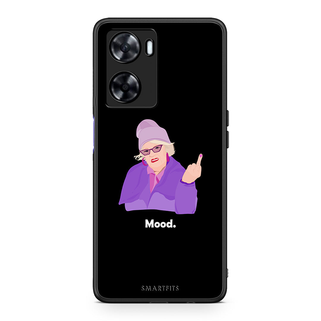 Oppo A57s / A77s / A58 / OnePlus Nord N20 SE Grandma Mood Black θήκη από τη Smartfits με σχέδιο στο πίσω μέρος και μαύρο περίβλημα | Smartphone case with colorful back and black bezels by Smartfits