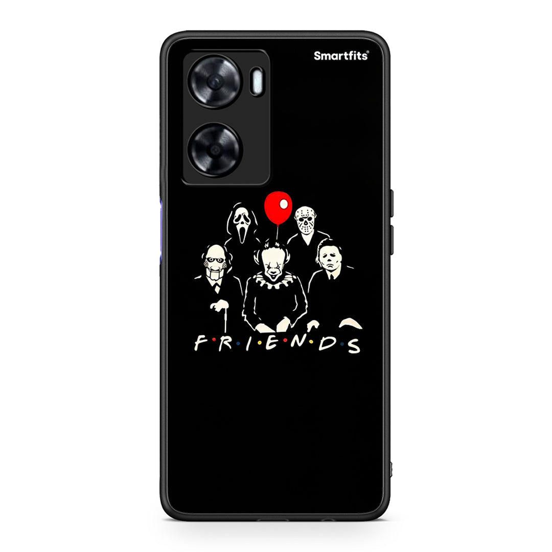 Oppo A57s / A77s / A77 Halloween Friends θήκη από τη Smartfits με σχέδιο στο πίσω μέρος και μαύρο περίβλημα | Smartphone case with colorful back and black bezels by Smartfits