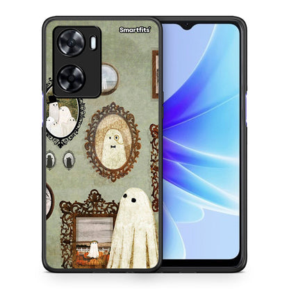 Θήκη Oppo A57s / A77s / A58 / OnePlus Nord N20 SE Halloween Ghost Season από τη Smartfits με σχέδιο στο πίσω μέρος και μαύρο περίβλημα | Oppo A57s / A77s / A58 / OnePlus Nord N20 SE Halloween Ghost Season case with colorful back and black bezels
