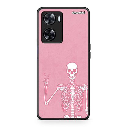 Oppo A57s / A77s / A77 Halloween Motivation θήκη από τη Smartfits με σχέδιο στο πίσω μέρος και μαύρο περίβλημα | Smartphone case with colorful back and black bezels by Smartfits