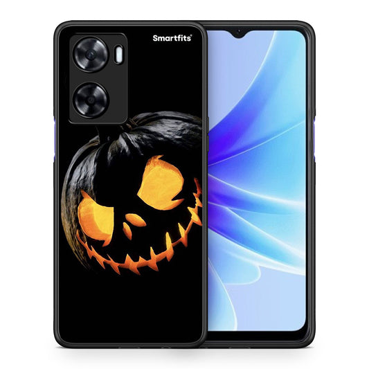 Θήκη Oppo A57s / A77s / A58 / OnePlus Nord N20 SE Halloween Scary Pumpkin από τη Smartfits με σχέδιο στο πίσω μέρος και μαύρο περίβλημα | Oppo A57s / A77s / A58 / OnePlus Nord N20 SE Halloween Scary Pumpkin case with colorful back and black bezels