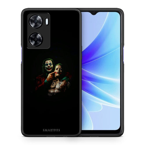 Θήκη Oppo A57s / A77s / A77 Clown Hero από τη Smartfits με σχέδιο στο πίσω μέρος και μαύρο περίβλημα | Oppo A57s / A77s / A77 Clown Hero case with colorful back and black bezels