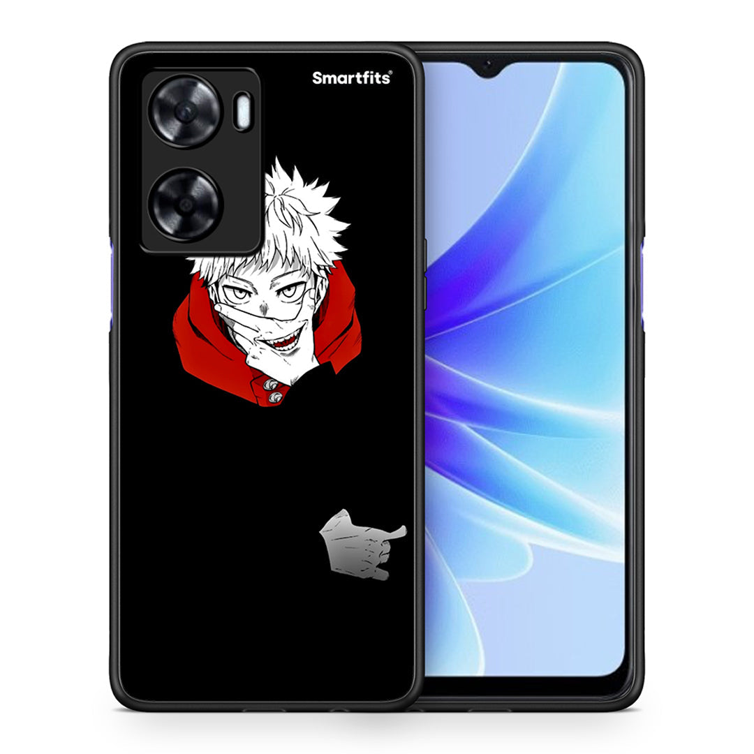 Θήκη Oppo A57s / A77s / A58 / OnePlus Nord N20 SE Itadori Anime από τη Smartfits με σχέδιο στο πίσω μέρος και μαύρο περίβλημα | Oppo A57s / A77s / A58 / OnePlus Nord N20 SE Itadori Anime case with colorful back and black bezels