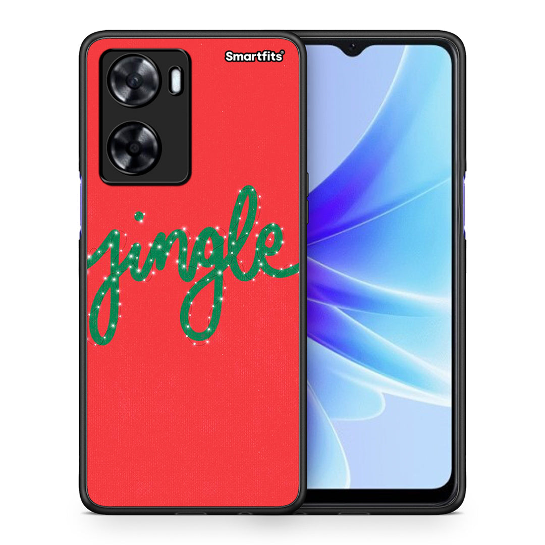 Θήκη Oppo A57s / A77s / A77 Jingle Xmas από τη Smartfits με σχέδιο στο πίσω μέρος και μαύρο περίβλημα | Oppo A57s / A77s / A77 Jingle Xmas case with colorful back and black bezels