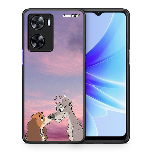 Θήκη Oppo A57s / A77s / A58 / OnePlus Nord N20 SE Lady And Tramp από τη Smartfits με σχέδιο στο πίσω μέρος και μαύρο περίβλημα | Oppo A57s / A77s / A58 / OnePlus Nord N20 SE Lady And Tramp case with colorful back and black bezels