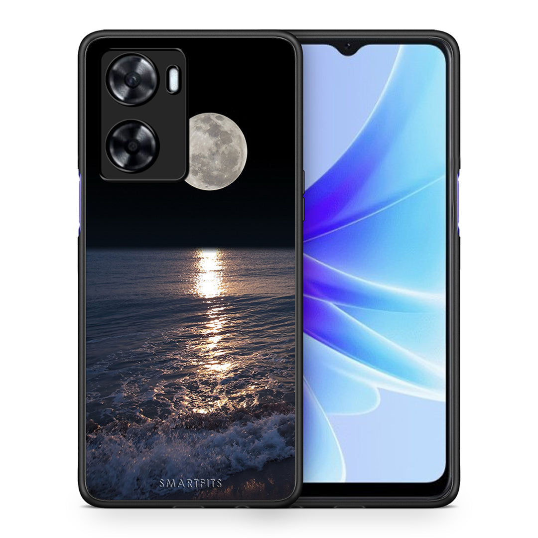 Θήκη Oppo A57s / A77s / A58 / OnePlus Nord N20 SE Moon Landscape από τη Smartfits με σχέδιο στο πίσω μέρος και μαύρο περίβλημα | Oppo A57s / A77s / A58 / OnePlus Nord N20 SE Moon Landscape case with colorful back and black bezels