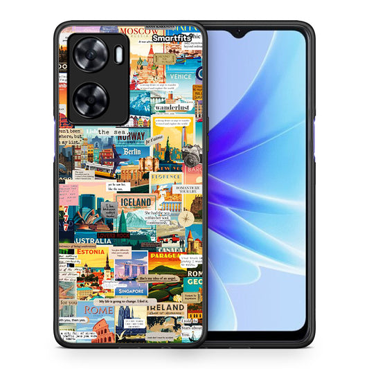 Θήκη Oppo A57s / A77s / A77 Live To Travel από τη Smartfits με σχέδιο στο πίσω μέρος και μαύρο περίβλημα | Oppo A57s / A77s / A77 Live To Travel case with colorful back and black bezels