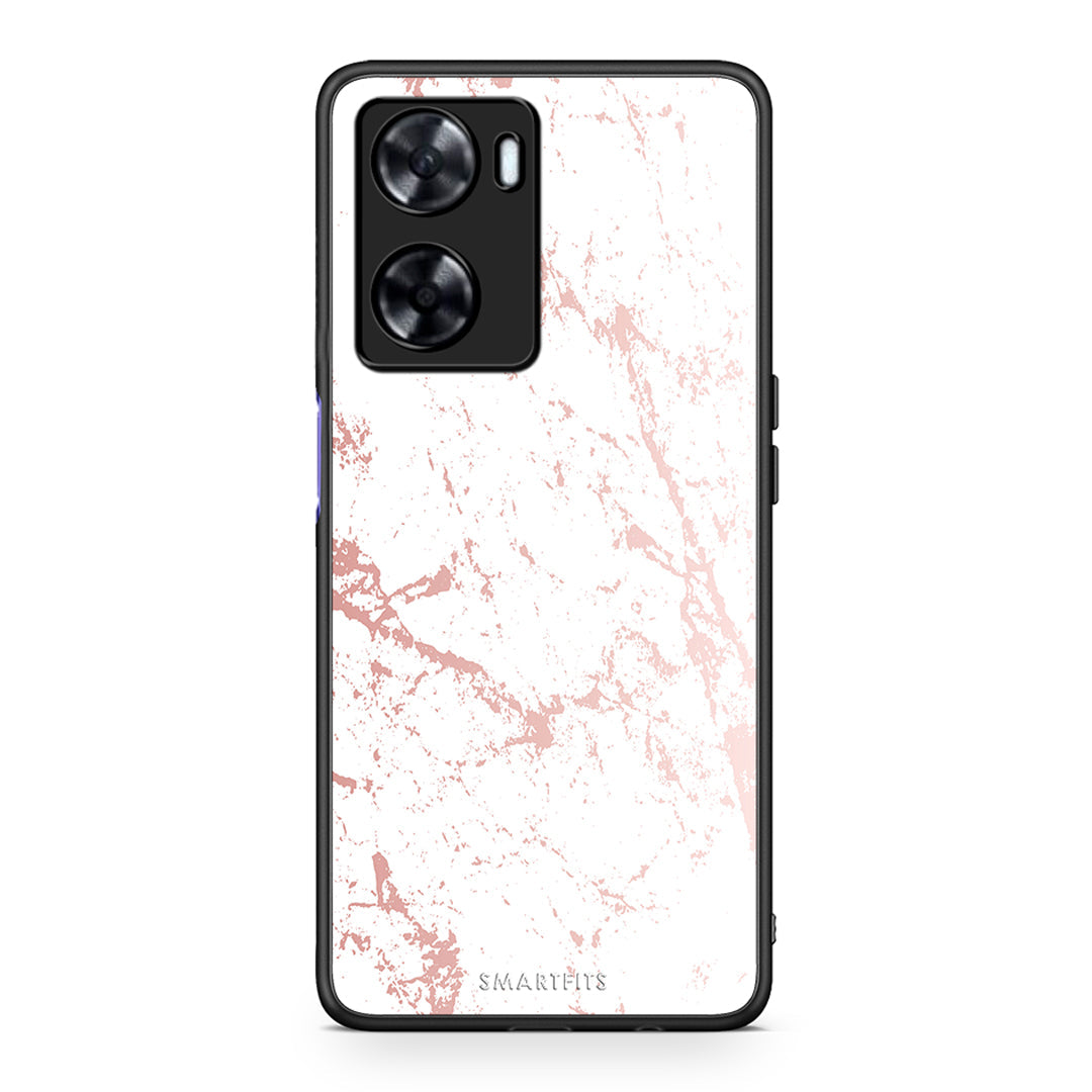 116 - Oppo A57s / A77s / A77 Pink Splash Marble case, cover, bumper