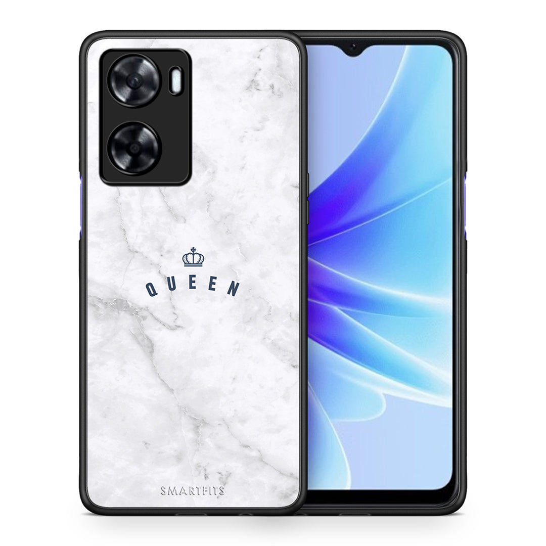 Θήκη Oppo A57s / A77s / A77 Queen Marble από τη Smartfits με σχέδιο στο πίσω μέρος και μαύρο περίβλημα | Oppo A57s / A77s / A77 Queen Marble case with colorful back and black bezels