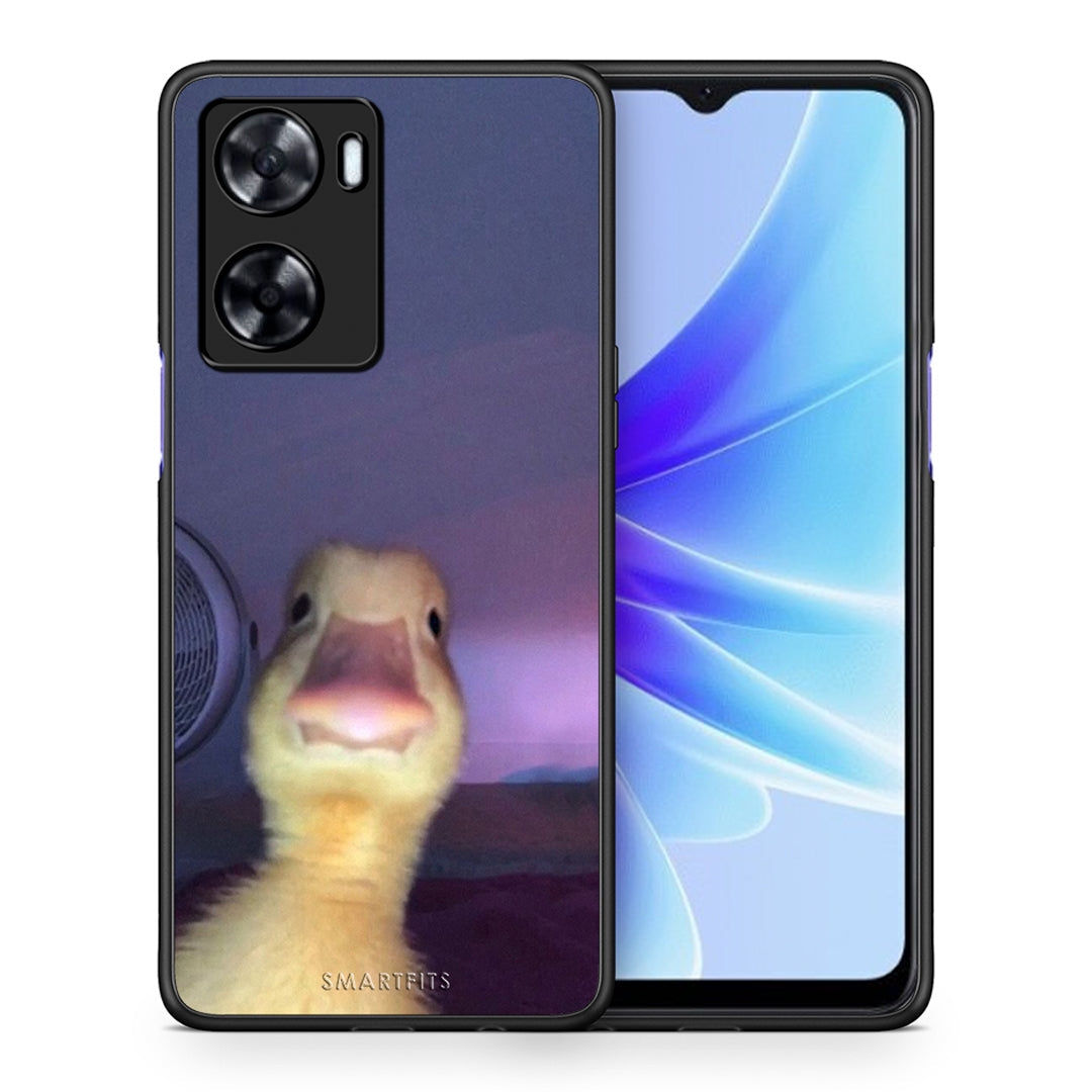 Θήκη Oppo A57s / A77s / A77 Meme Duck από τη Smartfits με σχέδιο στο πίσω μέρος και μαύρο περίβλημα | Oppo A57s / A77s / A77 Meme Duck case with colorful back and black bezels