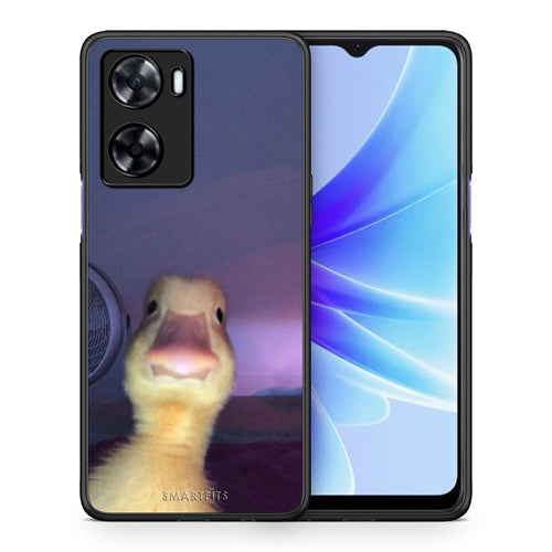 Θήκη Oppo A57s / A77s / A77 Meme Duck από τη Smartfits με σχέδιο στο πίσω μέρος και μαύρο περίβλημα | Oppo A57s / A77s / A77 Meme Duck case with colorful back and black bezels