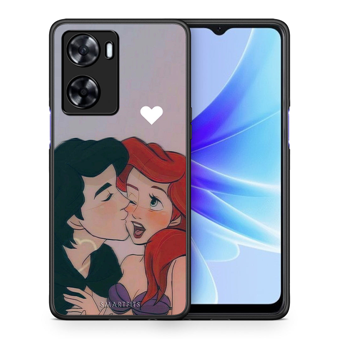 Θήκη Αγίου Βαλεντίνου Oppo A57s / A77s / A77 Mermaid Love από τη Smartfits με σχέδιο στο πίσω μέρος και μαύρο περίβλημα | Oppo A57s / A77s / A77 Mermaid Love case with colorful back and black bezels