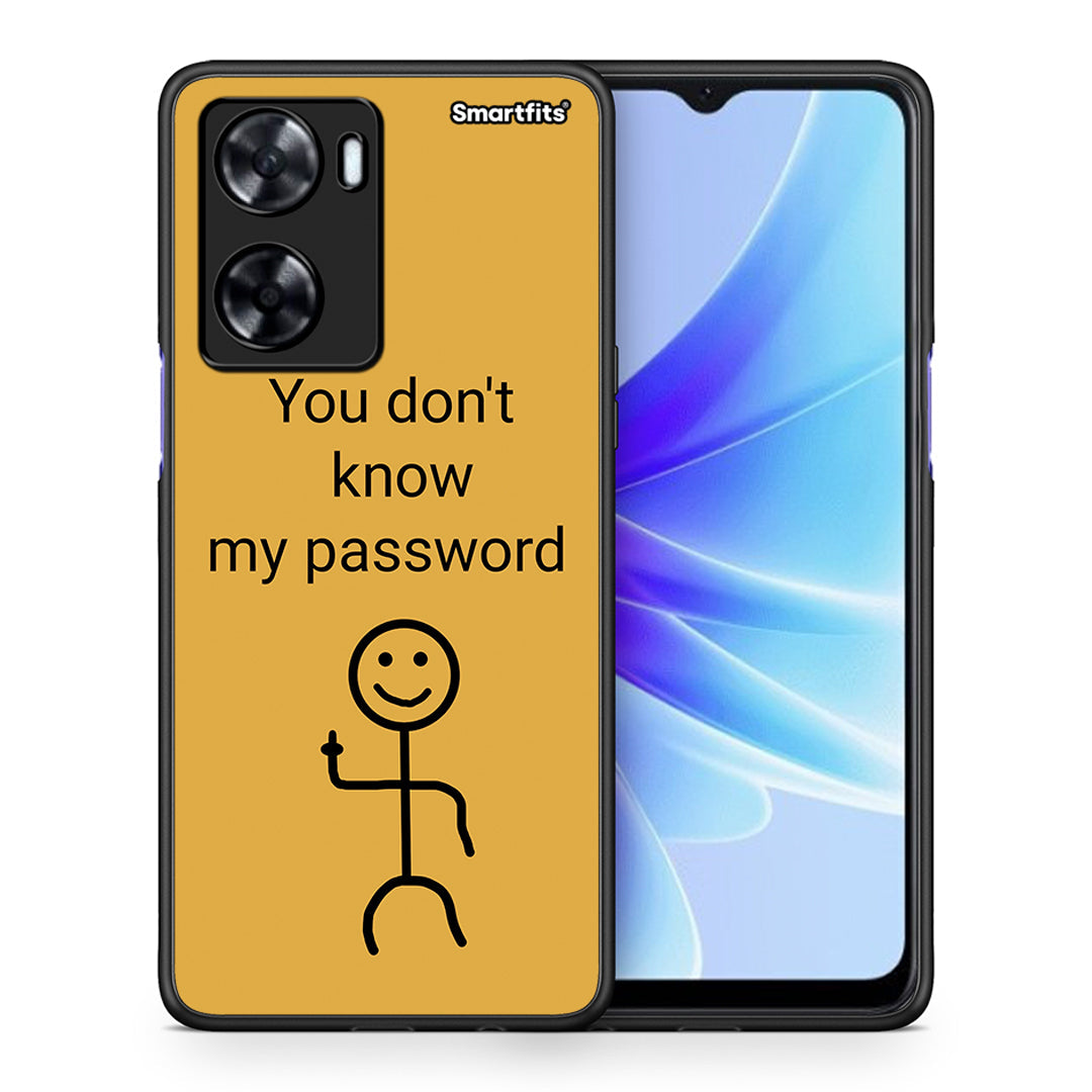 Θήκη Oppo A57s / A77s / A58 / OnePlus Nord N20 SE My Password από τη Smartfits με σχέδιο στο πίσω μέρος και μαύρο περίβλημα | Oppo A57s / A77s / A58 / OnePlus Nord N20 SE My Password case with colorful back and black bezels