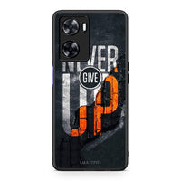 Thumbnail for Oppo A57s / A77s / A58 / OnePlus Nord N20 SE Never Give Up Θήκη Αγίου Βαλεντίνου από τη Smartfits με σχέδιο στο πίσω μέρος και μαύρο περίβλημα | Smartphone case with colorful back and black bezels by Smartfits