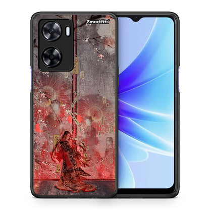 Θήκη Oppo A57s / A77s / A77 Nezuko Kamado από τη Smartfits με σχέδιο στο πίσω μέρος και μαύρο περίβλημα | Oppo A57s / A77s / A77 Nezuko Kamado case with colorful back and black bezels