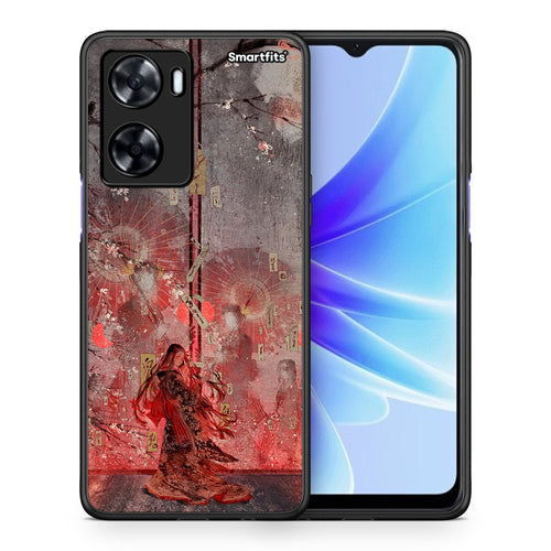 Θήκη Oppo A57s / A77s / A77 Nezuko Kamado από τη Smartfits με σχέδιο στο πίσω μέρος και μαύρο περίβλημα | Oppo A57s / A77s / A77 Nezuko Kamado case with colorful back and black bezels