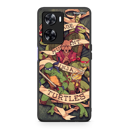 Oppo A57s / A77s / A77 Ninja Turtles θήκη από τη Smartfits με σχέδιο στο πίσω μέρος και μαύρο περίβλημα | Smartphone case with colorful back and black bezels by Smartfits
