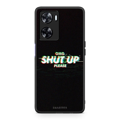 Oppo A57s / A77s / A58 / OnePlus Nord N20 SE OMG ShutUp θήκη από τη Smartfits με σχέδιο στο πίσω μέρος και μαύρο περίβλημα | Smartphone case with colorful back and black bezels by Smartfits