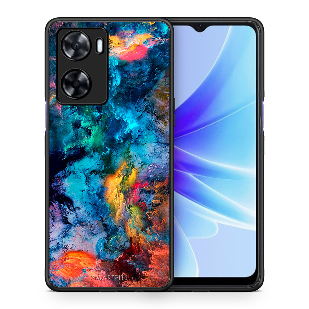 Θήκη Oppo A57s / A77s / A58 / OnePlus Nord N20 SE Crayola Paint από τη Smartfits με σχέδιο στο πίσω μέρος και μαύρο περίβλημα | Oppo A57s / A77s / A58 / OnePlus Nord N20 SE Crayola Paint case with colorful back and black bezels