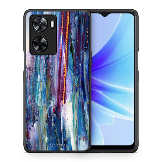 Θήκη Oppo A57s / A77s / A77 Winter Paint από τη Smartfits με σχέδιο στο πίσω μέρος και μαύρο περίβλημα | Oppo A57s / A77s / A77 Winter Paint case with colorful back and black bezels