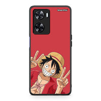 Thumbnail for Oppo A57s / A77s / A58 / OnePlus Nord N20 SE Pirate Luffy θήκη από τη Smartfits με σχέδιο στο πίσω μέρος και μαύρο περίβλημα | Smartphone case with colorful back and black bezels by Smartfits