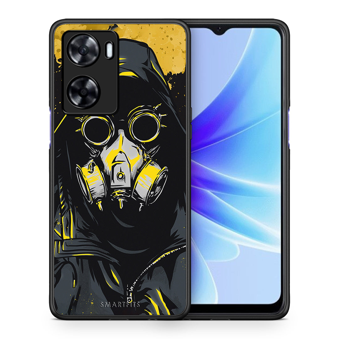 Θήκη Oppo A57s / A77s / A77 Mask PopArt από τη Smartfits με σχέδιο στο πίσω μέρος και μαύρο περίβλημα | Oppo A57s / A77s / A77 Mask PopArt case with colorful back and black bezels