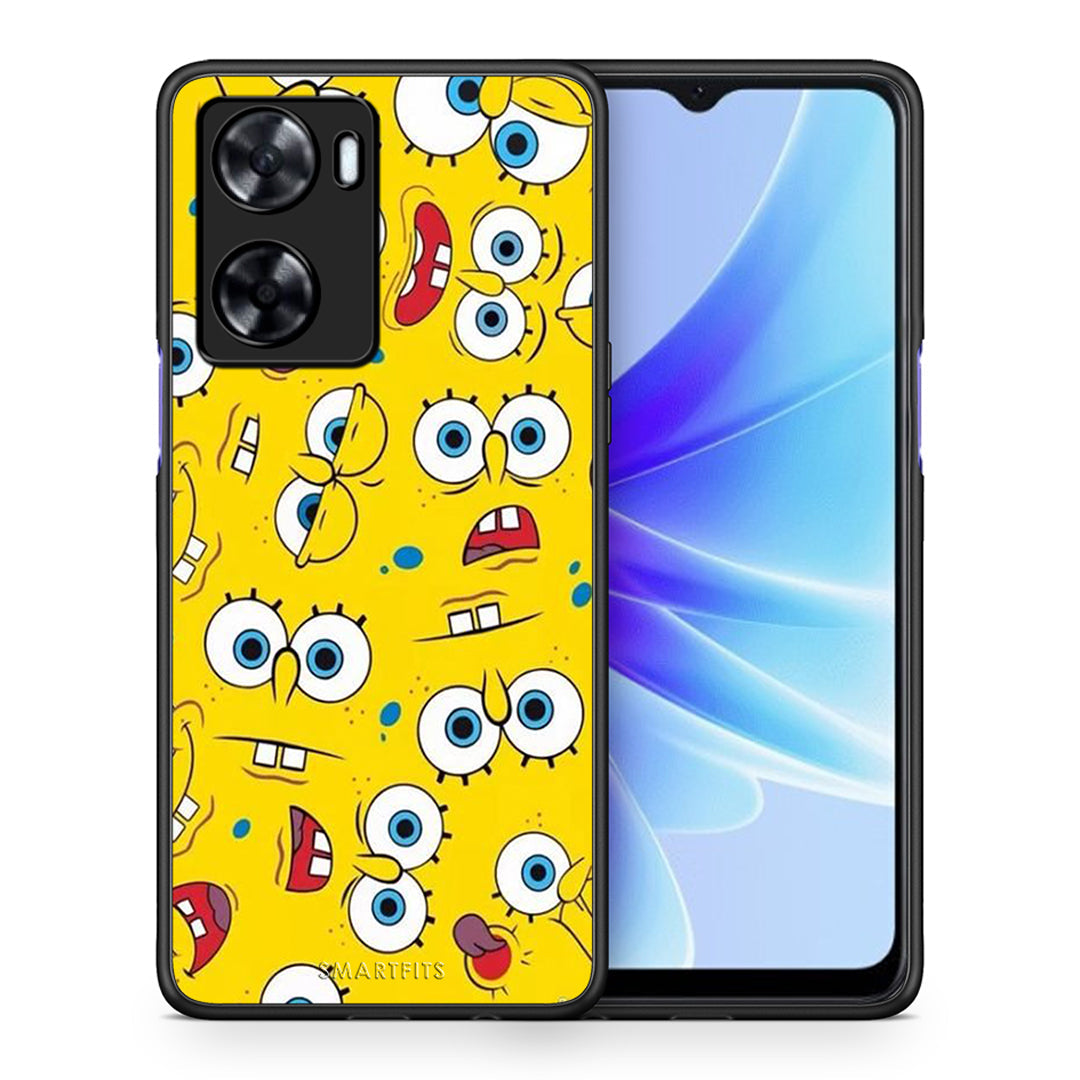 Θήκη Oppo A57s / A77s / A77 Sponge PopArt από τη Smartfits με σχέδιο στο πίσω μέρος και μαύρο περίβλημα | Oppo A57s / A77s / A77 Sponge PopArt case with colorful back and black bezels