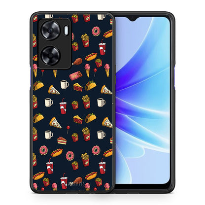 Θήκη Oppo A57s / A77s / A58 / OnePlus Nord N20 SE Hungry Random από τη Smartfits με σχέδιο στο πίσω μέρος και μαύρο περίβλημα | Oppo A57s / A77s / A58 / OnePlus Nord N20 SE Hungry Random case with colorful back and black bezels