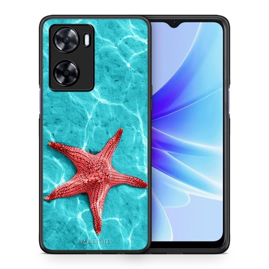 Θήκη Oppo A57s / A77s / A58 / OnePlus Nord N20 SE Red Starfish από τη Smartfits με σχέδιο στο πίσω μέρος και μαύρο περίβλημα | Oppo A57s / A77s / A58 / OnePlus Nord N20 SE Red Starfish case with colorful back and black bezels