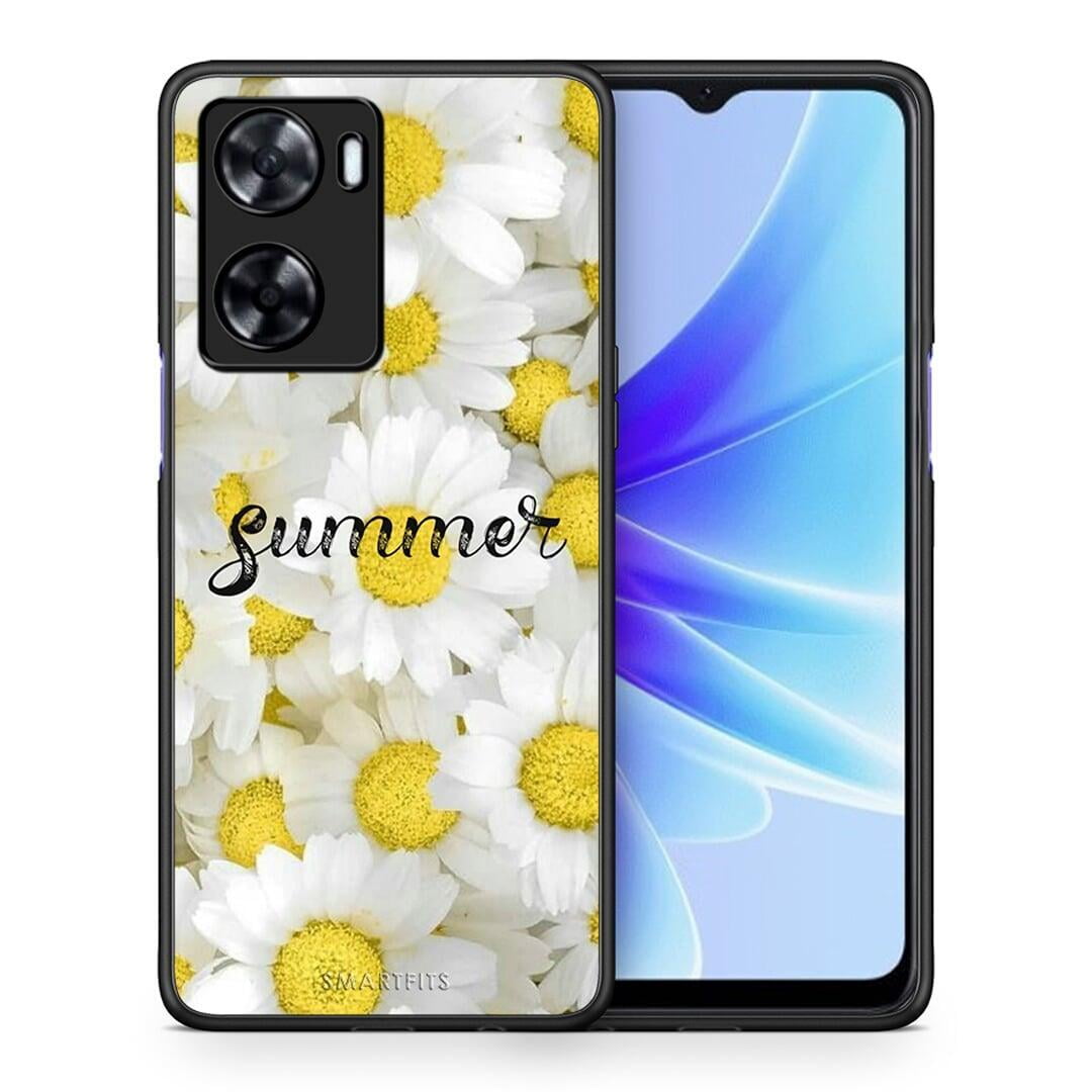 Θήκη Oppo A57s / A77s / A77 Summer Daisies από τη Smartfits με σχέδιο στο πίσω μέρος και μαύρο περίβλημα | Oppo A57s / A77s / A77 Summer Daisies case with colorful back and black bezels