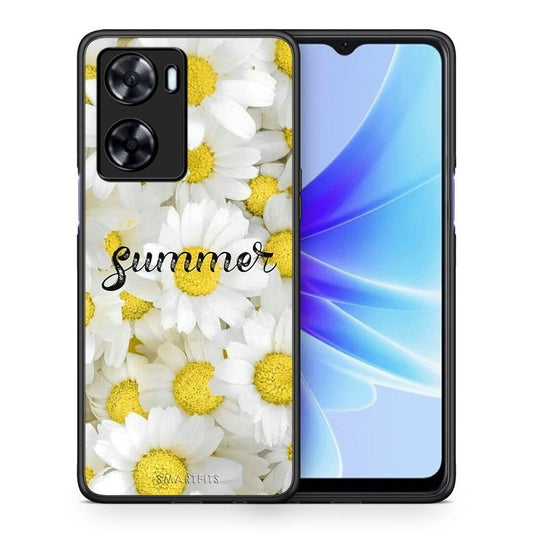 Θήκη Oppo A57s / A77s / A77 Summer Daisies από τη Smartfits με σχέδιο στο πίσω μέρος και μαύρο περίβλημα | Oppo A57s / A77s / A77 Summer Daisies case with colorful back and black bezels