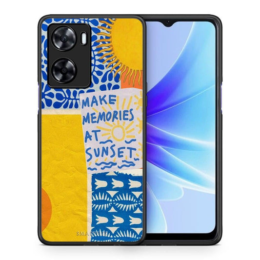 Θήκη Oppo A57s / A77s / A77 Sunset Memories από τη Smartfits με σχέδιο στο πίσω μέρος και μαύρο περίβλημα | Oppo A57s / A77s / A77 Sunset Memories case with colorful back and black bezels
