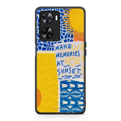 Oppo A57s / A77s / A77 Sunset Memories Θήκη από τη Smartfits με σχέδιο στο πίσω μέρος και μαύρο περίβλημα | Smartphone case with colorful back and black bezels by Smartfits