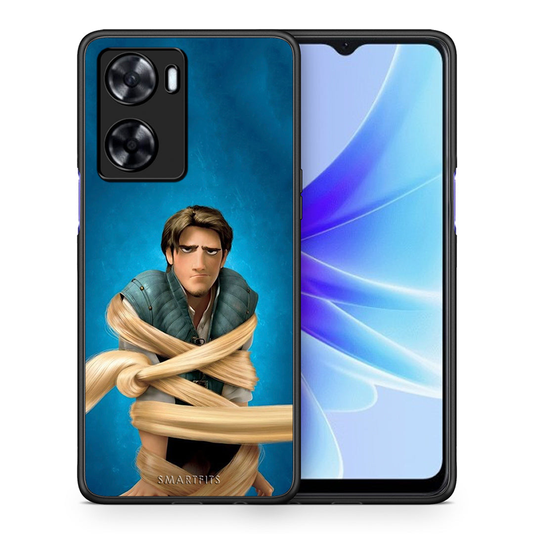 Θήκη Αγίου Βαλεντίνου Oppo A57s / A77s / A77 Tangled 1 από τη Smartfits με σχέδιο στο πίσω μέρος και μαύρο περίβλημα | Oppo A57s / A77s / A77 Tangled 1 case with colorful back and black bezels