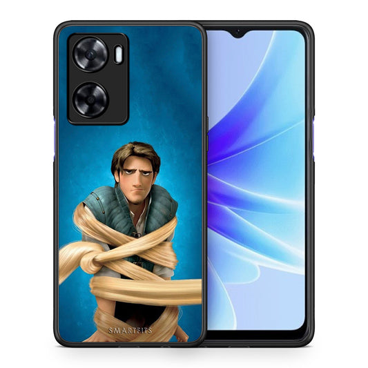 Θήκη Αγίου Βαλεντίνου Oppo A57s / A77s / A77 Tangled 1 από τη Smartfits με σχέδιο στο πίσω μέρος και μαύρο περίβλημα | Oppo A57s / A77s / A77 Tangled 1 case with colorful back and black bezels