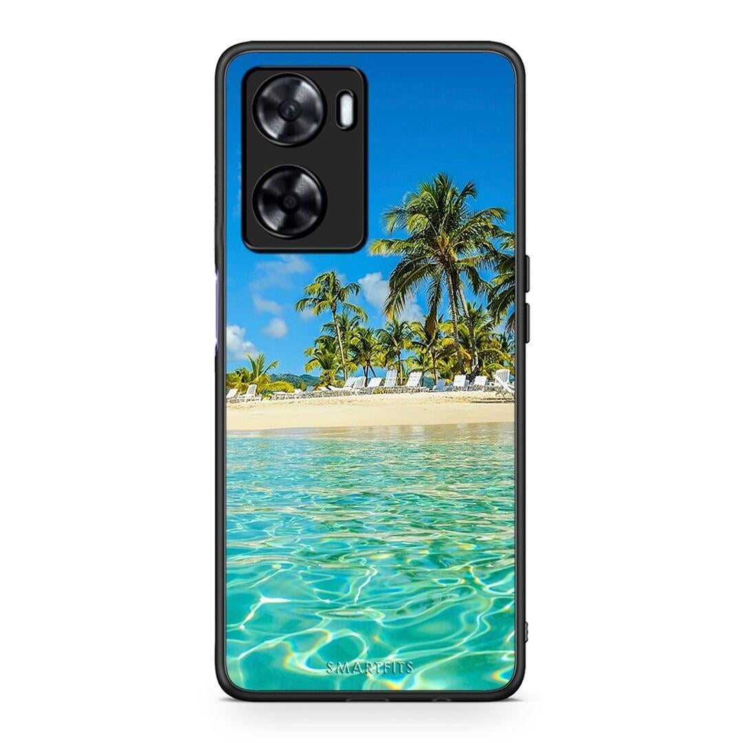 Oppo A57s / A77s / A77 Tropical Vibes Θήκη από τη Smartfits με σχέδιο στο πίσω μέρος και μαύρο περίβλημα | Smartphone case with colorful back and black bezels by Smartfits