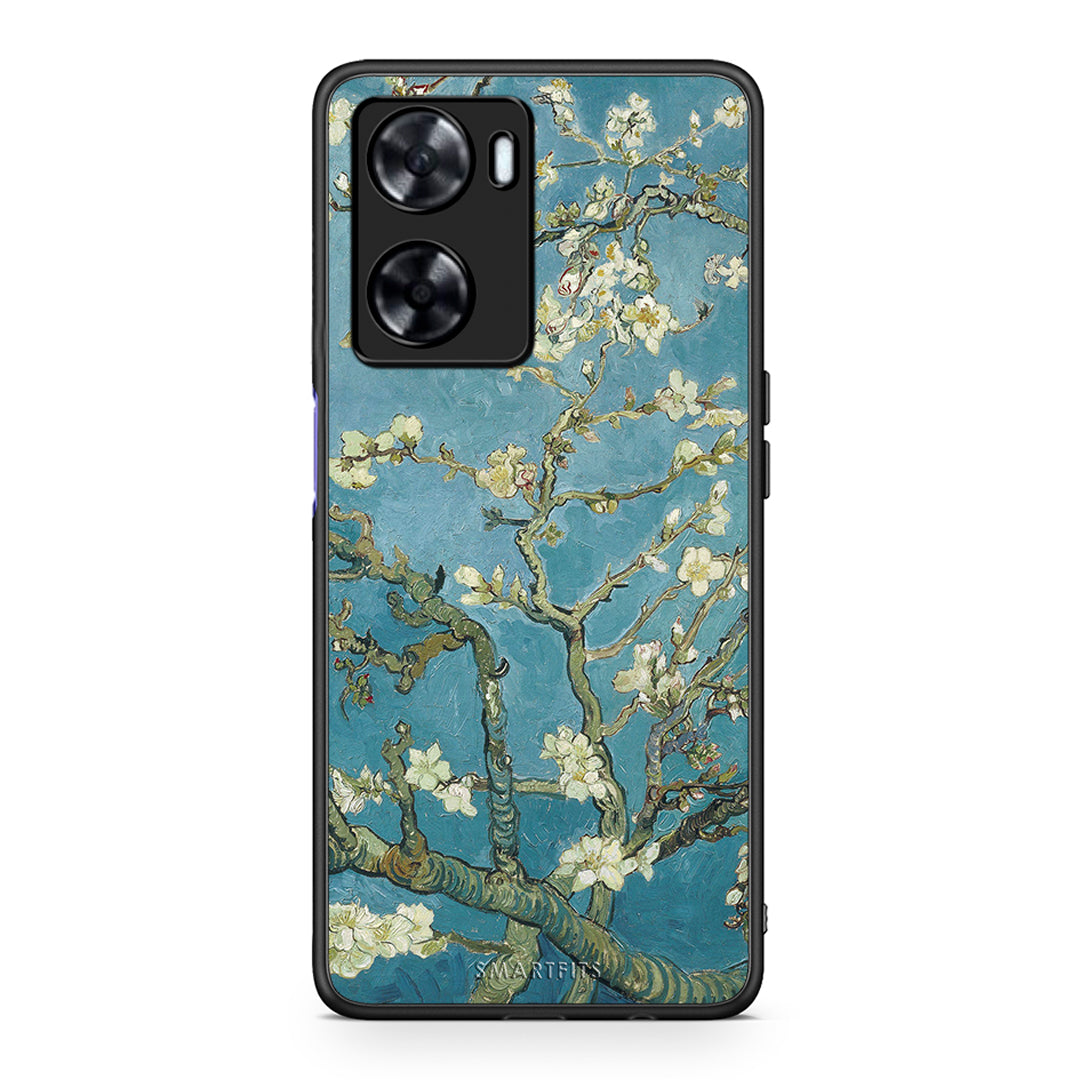 Oppo A57s / A77s / A58 / OnePlus Nord N20 SE White Blossoms θήκη από τη Smartfits με σχέδιο στο πίσω μέρος και μαύρο περίβλημα | Smartphone case with colorful back and black bezels by Smartfits