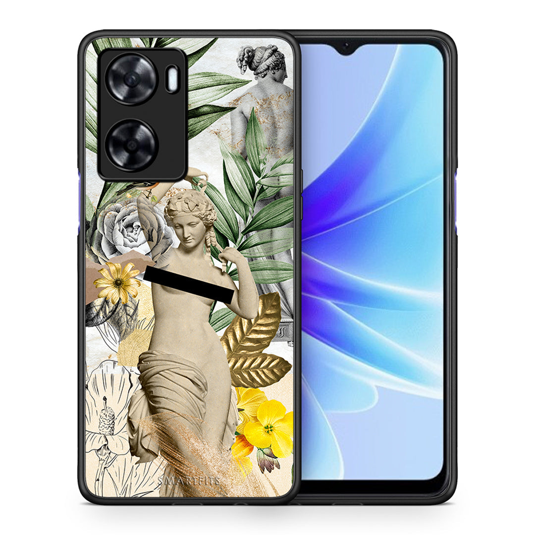 Θήκη Oppo A57s / A77s / A58 / OnePlus Nord N20 SE Woman Statue από τη Smartfits με σχέδιο στο πίσω μέρος και μαύρο περίβλημα | Oppo A57s / A77s / A58 / OnePlus Nord N20 SE Woman Statue case with colorful back and black bezels