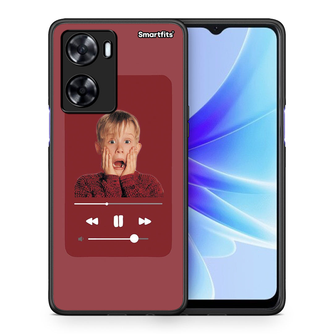 Θήκη Oppo A57s / A77s / A77 Xmas Alone Music από τη Smartfits με σχέδιο στο πίσω μέρος και μαύρο περίβλημα | Oppo A57s / A77s / A77 Xmas Alone Music case with colorful back and black bezels