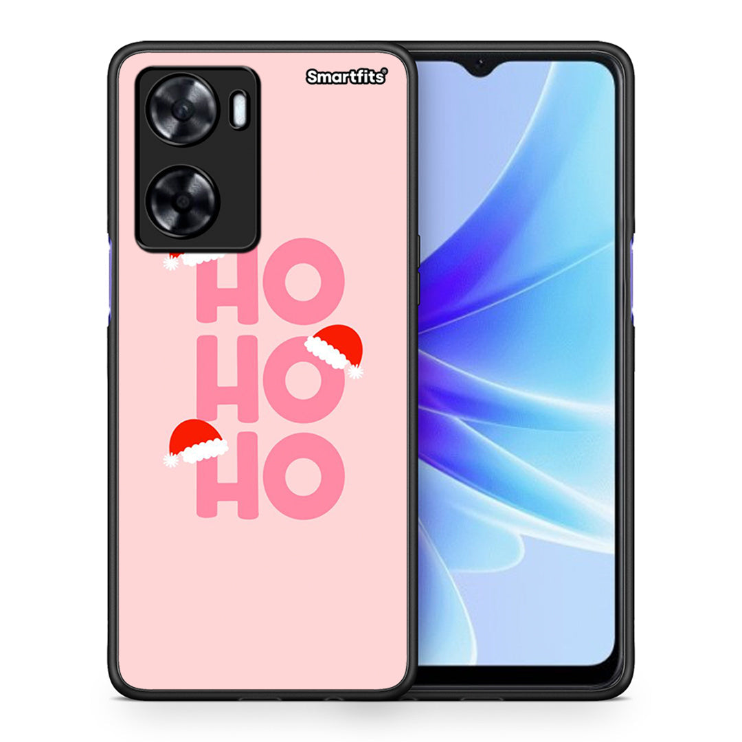 Θήκη Oppo A57s / A77s / A77 Xmas Ho Ho Ho από τη Smartfits με σχέδιο στο πίσω μέρος και μαύρο περίβλημα | Oppo A57s / A77s / A77 Xmas Ho Ho Ho case with colorful back and black bezels