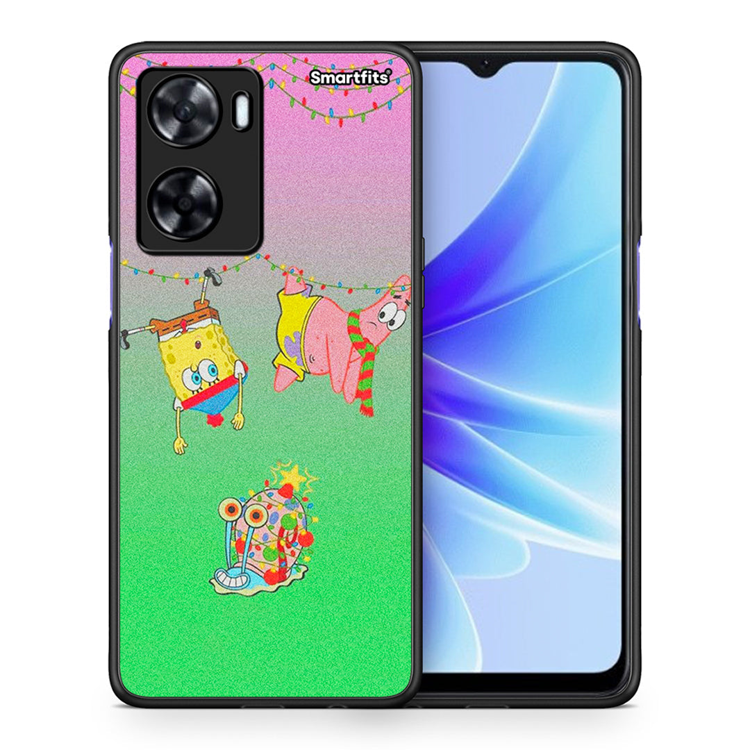 Θήκη Oppo A57s / A77s / A58 / OnePlus Nord N20 SE Xmas Lights από τη Smartfits με σχέδιο στο πίσω μέρος και μαύρο περίβλημα | Oppo A57s / A77s / A58 / OnePlus Nord N20 SE Xmas Lights case with colorful back and black bezels