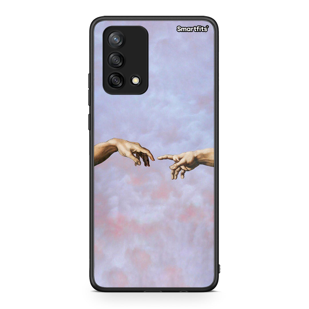 Oppo A74 4G Adam Hand θήκη από τη Smartfits με σχέδιο στο πίσω μέρος και μαύρο περίβλημα | Smartphone case with colorful back and black bezels by Smartfits