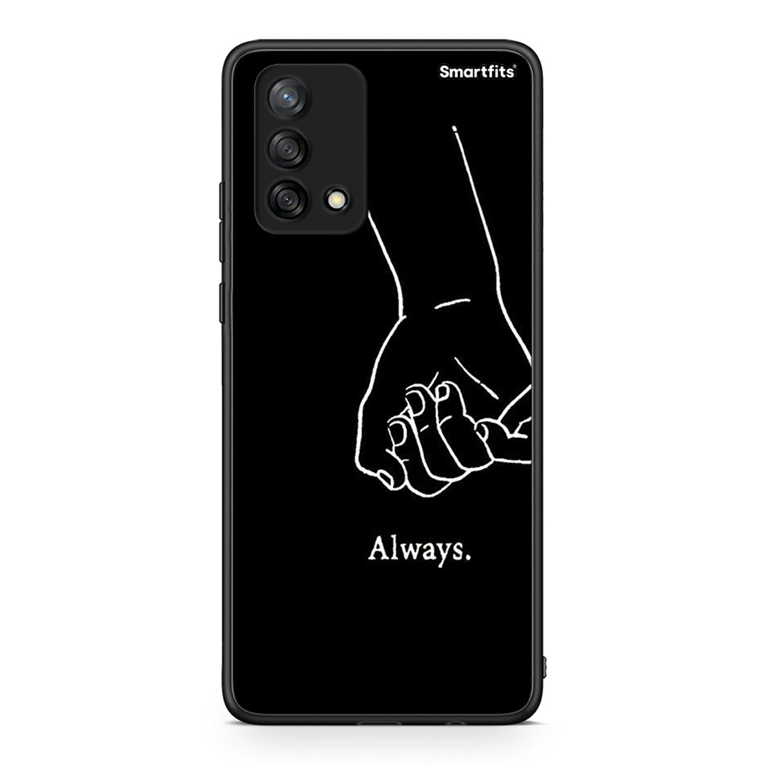Oppo A74 4G Always & Forever 1 Θήκη Αγίου Βαλεντίνου από τη Smartfits με σχέδιο στο πίσω μέρος και μαύρο περίβλημα | Smartphone case with colorful back and black bezels by Smartfits